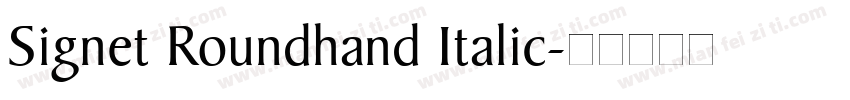 Signet Roundhand Italic字体转换